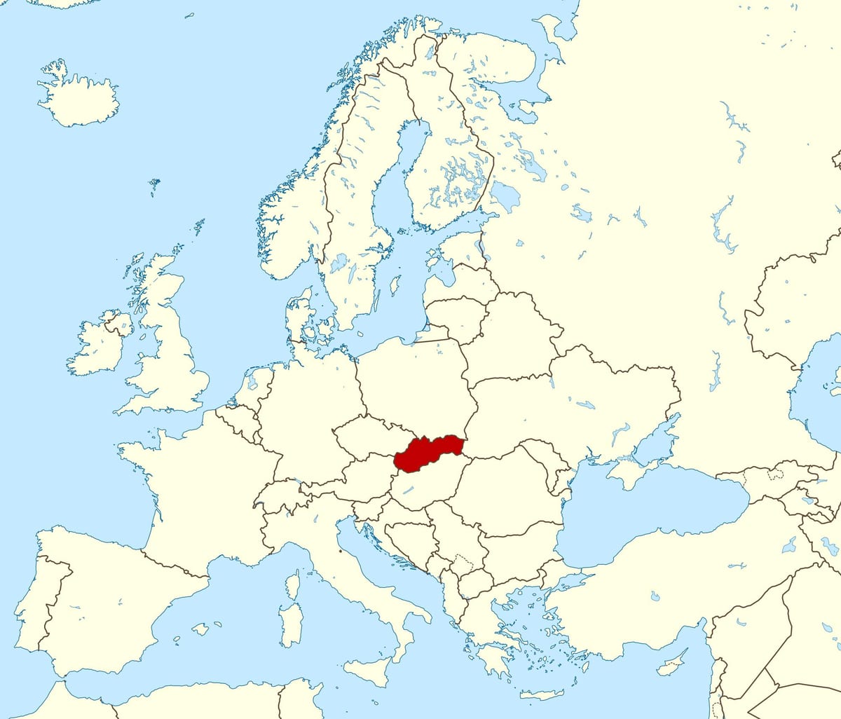 kort af Slóvakíu kort evrópu
