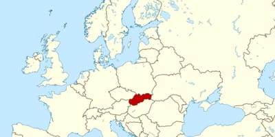 Kort af Slóvakíu kort evrópu